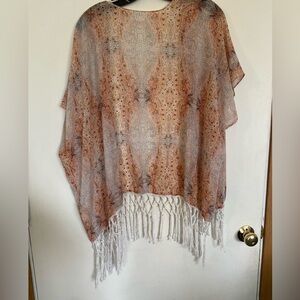 Garage o/s Pull On Boho open front coverup